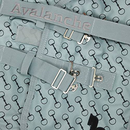 HORZE Avalanche 1200D Lightweight Turnout Blanket with Fleece Lining | Waterproof Horse Rain Sheet - Silver Blue - 72 in