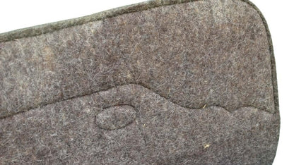 Horse 32"x30" Western Contoured Wool Felt Therapeutic Saddle Pad 39252 - color: Grey