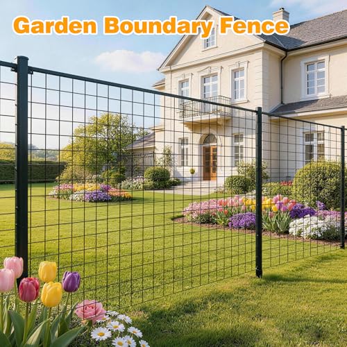 Black PVC Coated Welded Wire Fencing, 36in High x 100ft Long, 2 inch x 2 inch 16GA 2/3/4/5/6 Ft Tall Welded Wire Fence Rolls, Black Metal Garden Fence Wire Roll Garden Fencing for Yard - color: Black, size: 2"x2" 16GA 36" x 100'