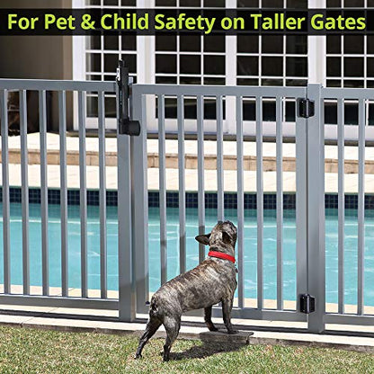D&D ML3VPKA MagnaLatch Vertical Pull 12-inch Pet Safety Gate Latch, Black