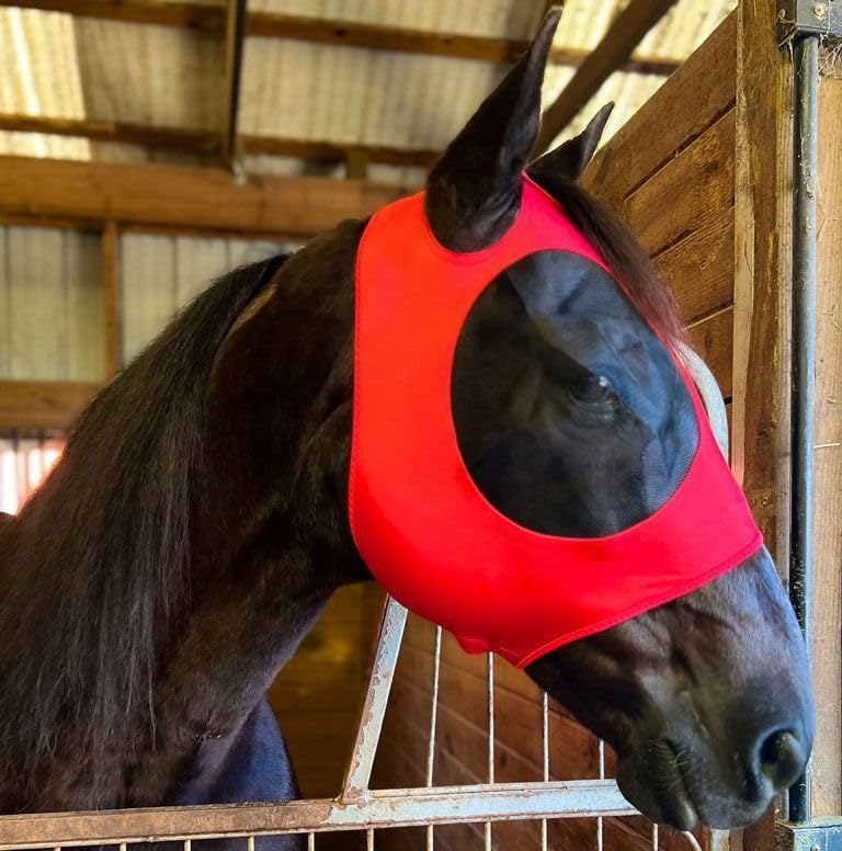 Stretchable Fly Mask - color: Red, size: Mini