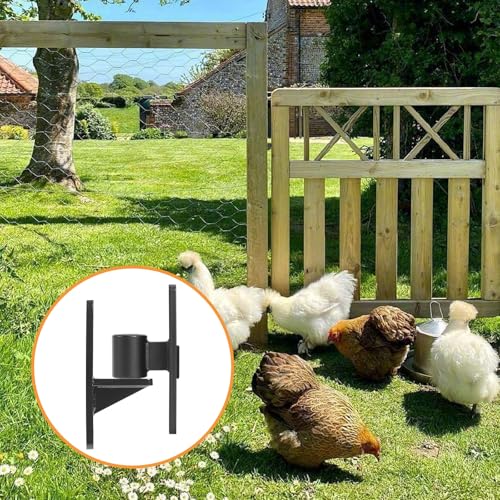 Wall Mount Gate Hinges, 4 Pairs Heavy Duty Fence Gate Hinges 5/8'' Pin Fence Post Hinge Set for Wooden or Concrete Fence Gate (Black, Screws Included) - color: Black-4 Pairs