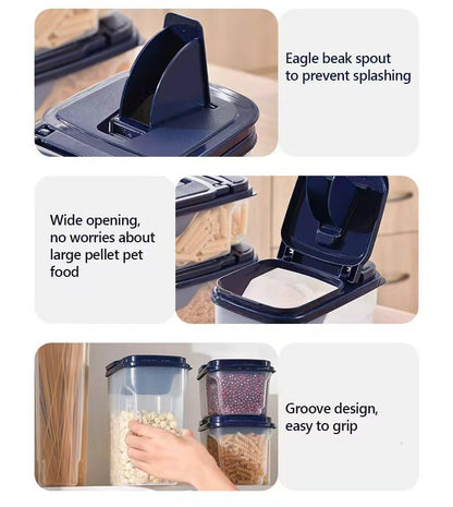 3L/3.2Qt Bird Seed Storage Container,Pet Food Storage Containers with Pour Spout,Cereal Dispenser,Holds up to 3~3.5Lbs-Easy Grip and Fill Bird Feeders-Ideal for Storing Sunflower Seed