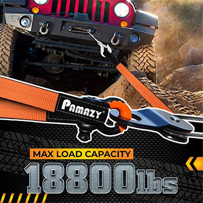 2”x7’ Sturdy Lift Sling Straps, 18800lbs Heavy Duty Lifting Web Sling—2 PCS | Eye-Eye Nylon Strap for Hoist, 2-Ply Polyester Rigging Straps, Tree Saver Recovery Straps Web Sling Winch - size: 2 Pack 2”x7FT