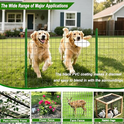 Welded Wire Fence 36inch x 50ft Roll,16 Gauge 2" x 3" Mesh Black