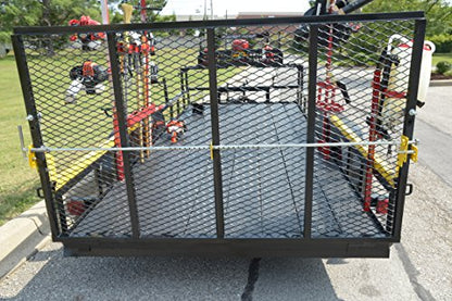 Jungle Jim’s Rapid Latch Trailer Gate Locking System – Easy One-Side Open and Close, Secure with One Padlock, Compatible with Gorilla Lift and EZ Gate, Max Width 6'9"