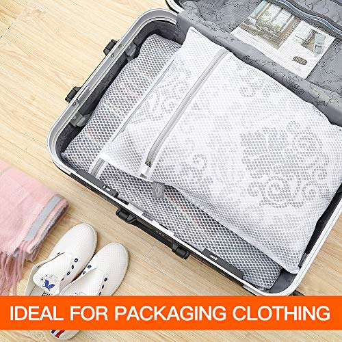 Kimmama Laundry Bags Mesh Wash Bags, Large Garment Bag for Washing Machine - color: White, size: 2XXL(24x24")
