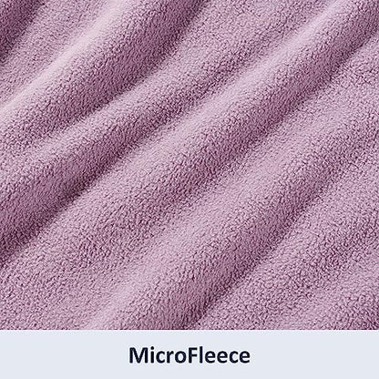 Berkshire Blanket Microfleece King Size Bed Blanket Lavender, Lightweight Soft Breathable Plush Micro Fleece Blanket for Bed Couch Sofa, 90x108 Inches - color: Lavender, size: King/Cal King