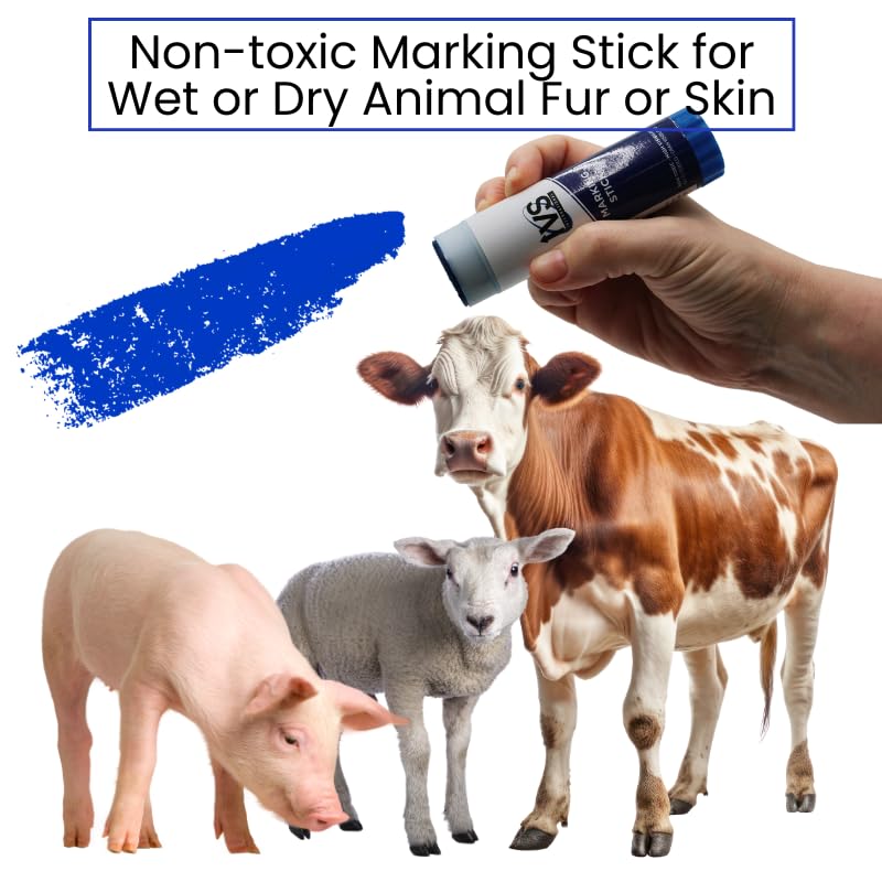 Twist Livestock Marking Sticks – 4 Pack | Blue | Livestock - color: Blue