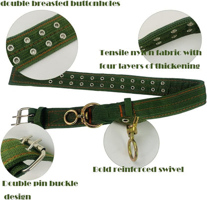 Nylon Livestock Collar Adjustable Cattle Collar with Cow Bell for Cattle Sheep Goat Thick Canvas Neck Strap Farm Ranch Animal Accessories (51inch) - color: 51inch