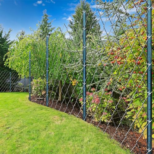 Metal 10Pack 6FT Fence Posts for Wire Fencing Heavy Duty U Post - size: 6 Feet