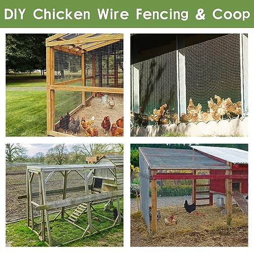 Tongmo 48" x 50' Black Hardware Cloth, 1inch Mesh Chicken Wire Fence, 19 Gauge Vinyl Coated Wire Poultry Net and Welded Wire Roll