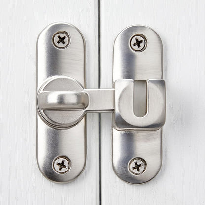 Silvery 90/180 Degree Barn Door Latches,Flip Gate Lock - color: Silvery