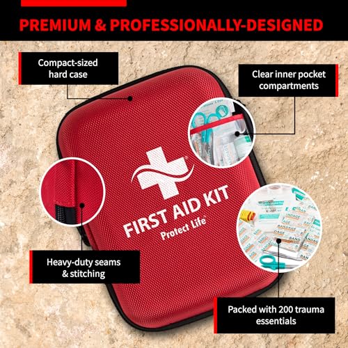 Protect Life Survival First Aid Kit for Home/Business, Camping Survival Kit - size: 200 Pieces