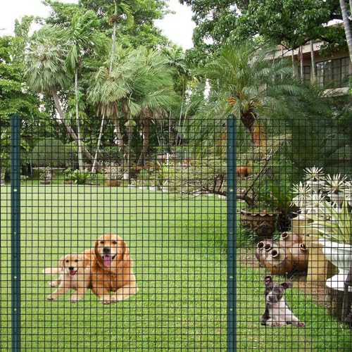 16GA PVC Black 16in x 25ft-1in x 1in Welded Wire Mesh Garden Economy Fence - size: 16"x25'-1"x1" 16GA Black