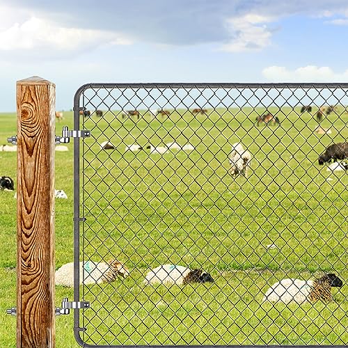 Insaga M16x 8'' J-Bolt Gate Hinge, 304 Stainless Steel J-Bolt Post Hinge for Farm Gate, 5/8" Male Pin J-Bolt Hinge for Chain Link Fence Gate, Gate Hinges for Metal Gates (4Pcs) - color: M16-8''-4PCS