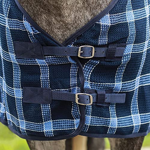 Dura-Tech Plaid Cashmelon Cooler Sheet | Horse Comfort Maximization | Versatile Stable Use | Plaid Design for Style - size: 86