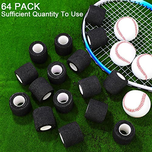 Treela 64 Pack 2" X 5 Yards Self Adhesive Bandage Wrap Black - color: Black, size: 2 Inch X 5 Yard