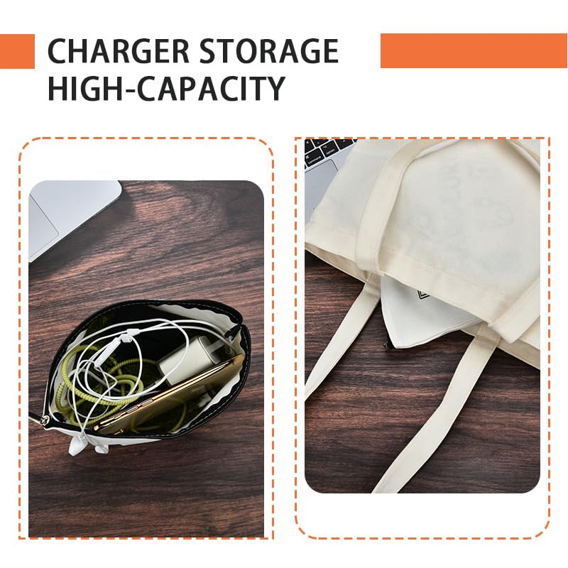 ShiQiao Spl Charging Cable Organiser Bag Funny Travel Makeup Bag Charger Organiser Cosmetic Bags With Zipper Toiletry Pouch for Best Friends Birthday Gifts for Daughter Son Travel Electronics Bags - style: All My Charging1