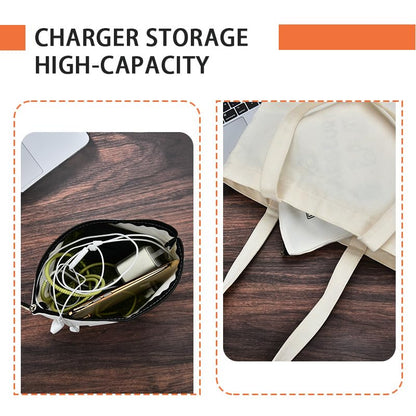 Chargers Travel Organiser Bag for Women Men Charging Cables Cosmetic Storage Bag Makeup Pouch for Friend Birthday Gifts for Sister Brother Toiletry Bags travel chargers Makeup Cosmetic Bags - style: Travel Charger