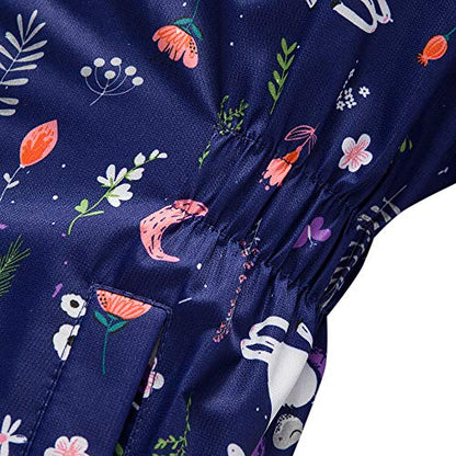 Girls Rain Jacket, Windbreaker Kids Raincoat Waterproof Zip Jacket with Fleece Liner - color: Navy, size: 12
