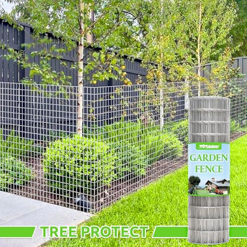Metal Garden Fence, Hot Dip Galvanized After Welding, 2"x4" 14 Gauge, 72inch H x 50ft L Welded Wire Fencing,2/3/4/5/6ft Tallx50/100 ft Long Hardware Cloth for Yard,Farm,Chicken,Dog,Vegetable Protect - color: Galvanized, size: 2"x4" 72inx50ft