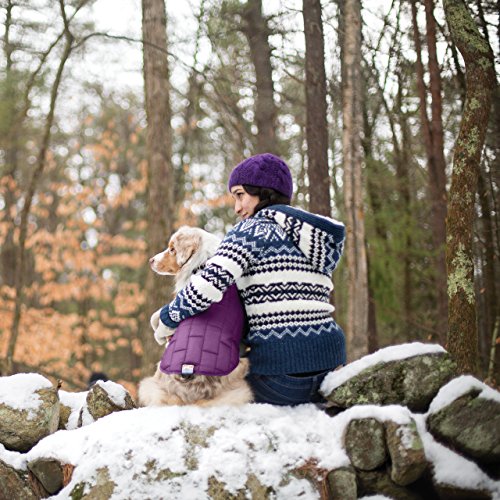 Kurgo Loft Dog Jacket, Deep Violet, Small - color: Deep Violet/Charcoal, size: Small