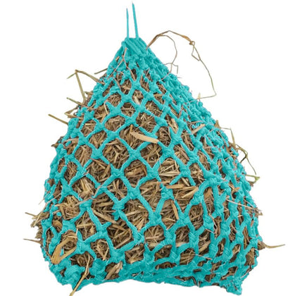 Majestic Ally 2”x2” Holes Highly Durable Very Sturdy 36" Hay Net with for Horses, Goat etc. - color: Turquoise