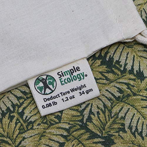 Simple Ecology Reusable Grocery Produce Shopping and Storage Bags, Organic Cotton Muslin, Large 3 pack - size: Large (12"x15") - 3 Pack