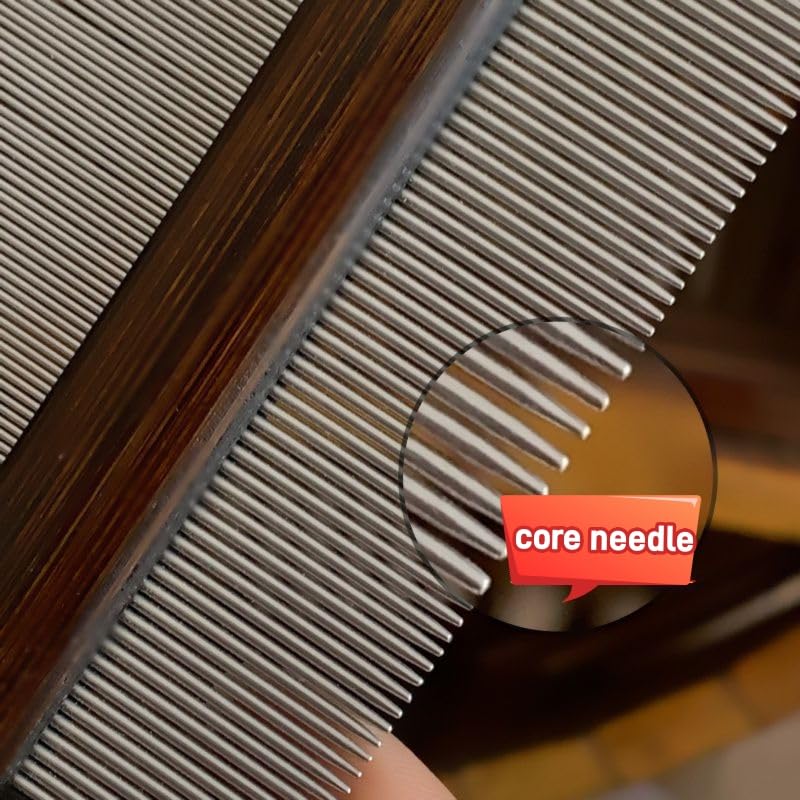 Extra Fine Stainless Steel Lice Comb Easy to Remove Nits and Eggs Reuseabe and Reliable Hair Lice Treatment Combs 4inches Different Double-Sided Needles for All Types Hair Useful