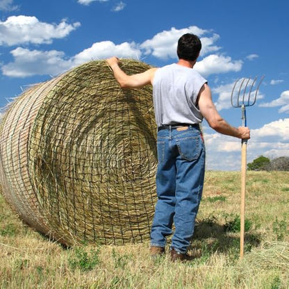 Round Bale Hay Net 5x5ft LargeRound Bale Hay Nets for Horses HeavyDuty Slow Feed Hay Net Black KnotlessDesign for Horse, Cattle, Goat