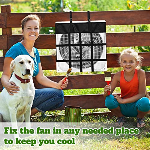 Tessco for you 1 Pcs Box Fan Holders for Horse Stall, Nylon Bag,Black - color: Black