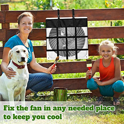 Tessco for you 1 Pcs Box Fan Holders for Horse Stall, Nylon Bag,Black - color: Black