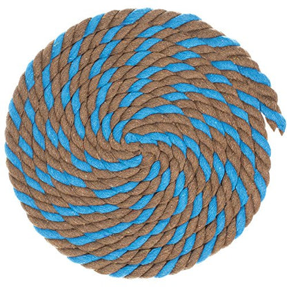 Super Soft 3 Strand Twisted Cotton Rope (Cookie Monster, 1/2 Inch x 10 Feet) - color: Cookie Monster, size: 10 Feet X 1/2 Inch