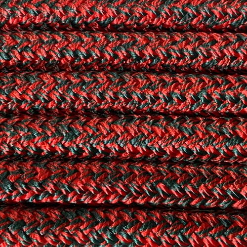 PARELLI 22 Foot Ground Training Rope - Strong Everyday Use All-Purpose Large Horse Lead Rope with Loop & Latigo Popper | 9/16" Diameter Smooth Yachting Braid, Holiday - color: Holiday