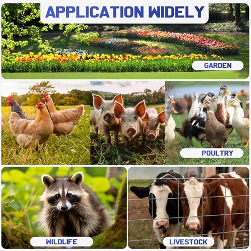12KV Electric Fence Charger with LED Indicator, 2 Joules Pulse Energy, 10 Miles Range, Prevents Wild Animals Intrusion for Livestock Poultry, Farm Animals, Pets, Ranches, Gardens - color: Grey