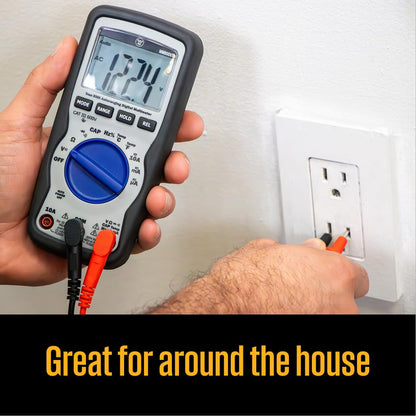 Westinghouse 600V True RMS Auto-Ranging Digital Multimeter, AC/DC Voltmeter & 10A Current, Continuity, Frequency, Temperature, Diode, Ohm, Resistance, Capacitor Tester, Large Screen - style: 600V Large Screen