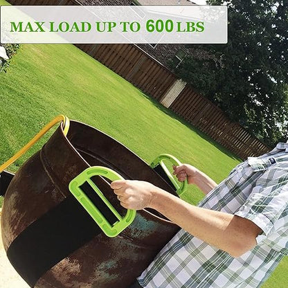 Moving Straps,2 Pack 1-Person Adjustable Handle Moving Lifting Strap for Moving Furniture, Appliances, Objest Up to 600lbs - color: Green-1Person Straps
