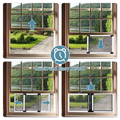 BAFLOTEX Adjustable Window Screens, 10 x 14-24 Inch, White, 2 Pack - color: White, size: 10"H*14-24"W, 2 Pack