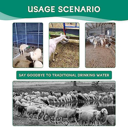 Automatic Goat Sheep Waterer Bowl with Copper Touch Valve,Stainless Steel - color: SILVER