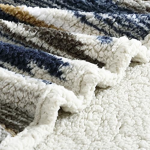 Wrangler - Throw Blanket with Sherpa Reverse, Super Soft Plush Bedding, Oeko-Tex Certified, Dorm Room Essentials, 50x60, Coyote Sands Brown - color: Coyote Sands Brown, size: 50" x 60"