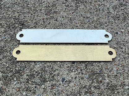 Leaders Engraved Deluxe Halter/Stable Brass Plate Name Plate - style: Name Plate with 1/2" Hardware