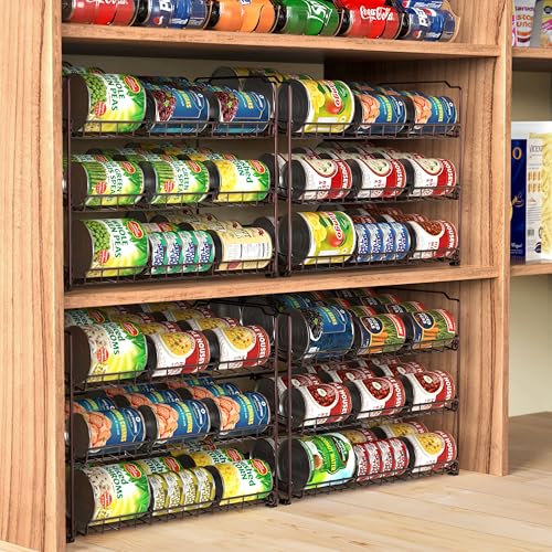 Simple Houseware 3-Tier Stackable Can Organizer Rack Hold 36 Cans, Bronze - color: Bronze