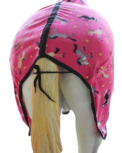 Challenger Horse Polar Fleece Cooler Exercise Blanket Wicks Moisture 43EE01N - color: Pink Pony, size: 64 inches