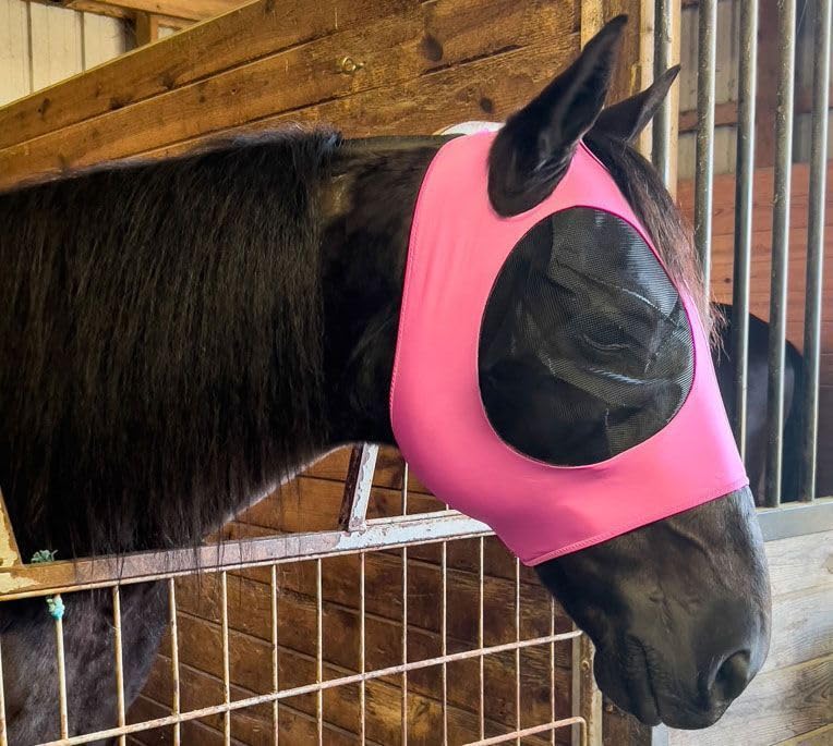 Stretchable Fly Mask - color: Hot Pink, size: Mini