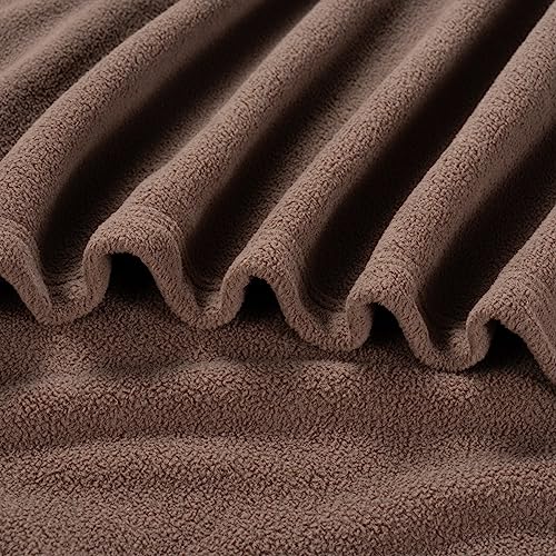 Berkshire Blanket Microfleece Twin Size Bed Blanket Taupe, Lightweight Soft Breathable Plush Micro Fleece Blanket for Bed Couch Sofa, 60x92 Inches - color: Foal, size: Twin/Twin XL