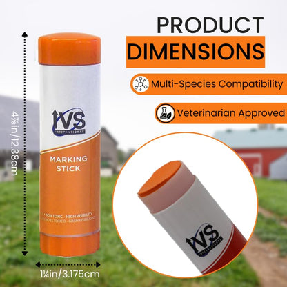 Twist Livestock Marking Sticks – 4 Pack | Orange | Livestock - color: Orange
