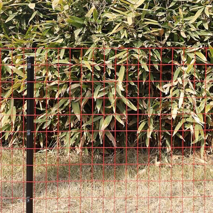 Red PVC Coated Welded Wire Fence 36" x 50' Roll, 2"x3" Mesh, 16 Gauge - color: Red, size: 2''x3'' 16GA 36''x50'