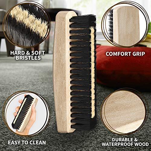 Light Wood Lint Brushes for Clothes, Clothes Brush, Cashmere Brush Old Fashioned Home Essentials Lint Remover by Konex - color: Light Wood