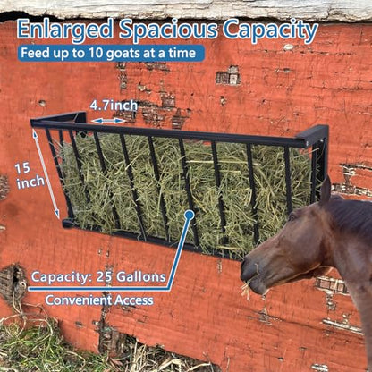 2Pcs Wall Mount Hay Rack 25 Gallon - size: 25INCH(2PCS)